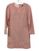 Lela Rose Size 2 Light Pink Wool Blend Long Sleeve Paneled Slit Pocket Dress Light Pink / 2