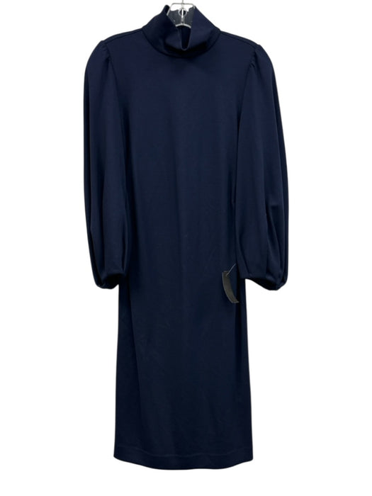 Dorothee Schumacher Size 1 Navy Blue Viscose Blend Long Balloon Sleeve Dress Navy Blue / 1