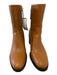 Lafayette 148 Shoe Size 38 Toffee Brown Leather Upper Side Zip Round Toe Boots Toffee Brown / 38