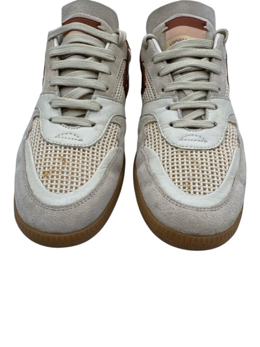 Vanessa Bruno Shoe Size 39 Cream Beige & Brown Textile & Leather Upper Sneakers Cream Beige & Brown / 39