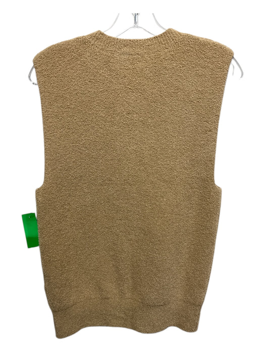 Toteme Size L Beige cotton & polyamide V Neck Sleeveless Vest Beige / L