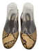 Marc Jacobs Shoe Size 38.5 Beige & Brown Leather Snakeskin Slingback Pumps Beige & Brown / 38.5