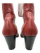 Stella McCartney Shoe Size 39 Burnt Orange & Black PU Leather Side Zip Boots Burnt Orange & Black / 39
