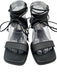 Stella McCartney Shoe Size 38 Black & Brown Faux Leather Wood Strappy Shoes Black & Brown / 38