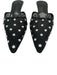 Khaite Shoe Size 38 Black Leather Mesh Rhinestone Kitten Heel Shoes Black / 38