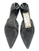Khaite Shoe Size 38 Black Leather Mesh Rhinestone Kitten Heel Shoes Black / 38