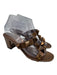 Valentino Garavani Shoe Size 38.5 Bronze Leather Sandal Large Studs Shoes Bronze / 38.5