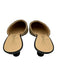 Chanel Shoe Size 38.5 Beige & Black Leather Upper Patent Toe Cap Mules Beige & Black / 38.5