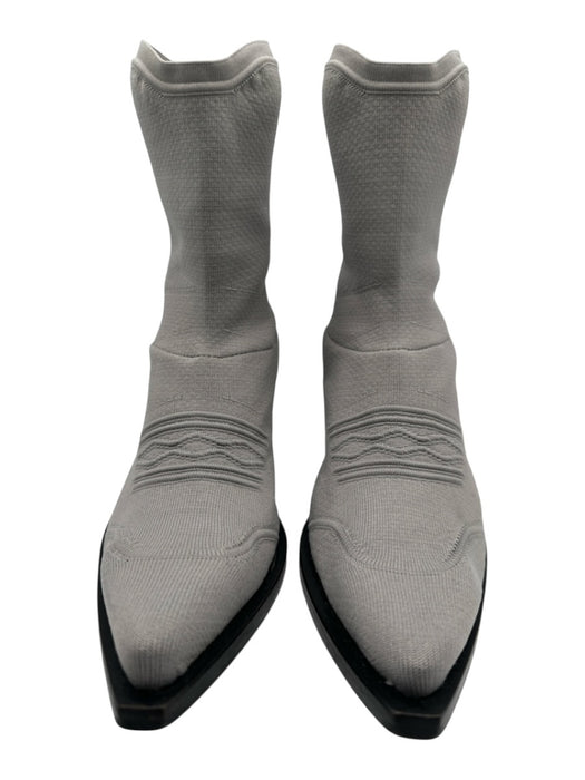 No 21 Shoe Size 38 Gray textile upper Knit Western Sock Low Calf Height Boots Gray / 38
