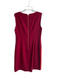 Elie Tahari Size 12 Red Wool Blend Sleeveless Two Tone Zip Back Round Neck Dress Red / 12