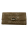 Jimmy Choo Gray & Gold Cotton & Leather Snap Front Metallic Detail Clutch Gray & Gold