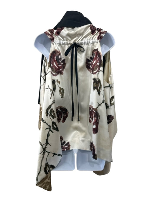 Antonio Marras Size S/M Cream & Black Polyester Sleeveless Sequined Vest Cream & Black / S/M