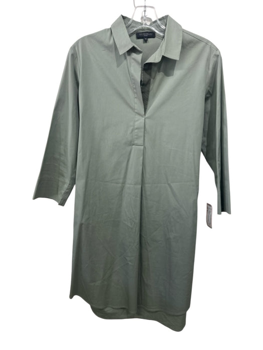 Antonelli Size 42 Sage green Cotton & Polyamide Side Pockets Z Poplin Dress Sage green / 42