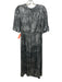 Ann Mashburn Size S Olive Metallic Polyester & Silk Shimmer Back Zip Dress Olive Metallic / S