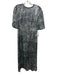 Ann Mashburn Size S Olive Metallic Polyester & Silk Shimmer Back Zip Dress Olive Metallic / S
