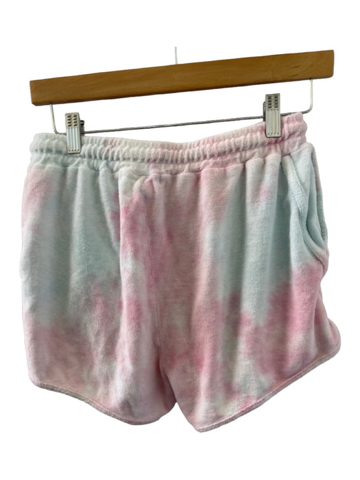Loveshackfancy Size XS Pink & White Terry Drawstring Tie Dye Shorts Pink & White / XS