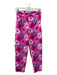 Frances Valentine Size 4 Pink, Purple & Navy Blue Side Zip Floral Tapered Pants Pink, Purple & Navy Blue / 4