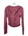 Free People Size S Mauve Pink Cotton Button Up Embroidered Thermal Top Mauve Pink / S