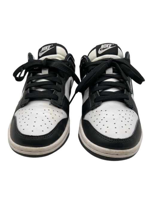 Nike Shoe Size 6.5 Black & White Leather Colorblock Lace Up Low Top Sneakers Black & White / 6.5