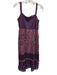 Farm Rio Size S Purple & Multi Cotton floral print Tiered Sleeveless Dress Purple & Multi / S