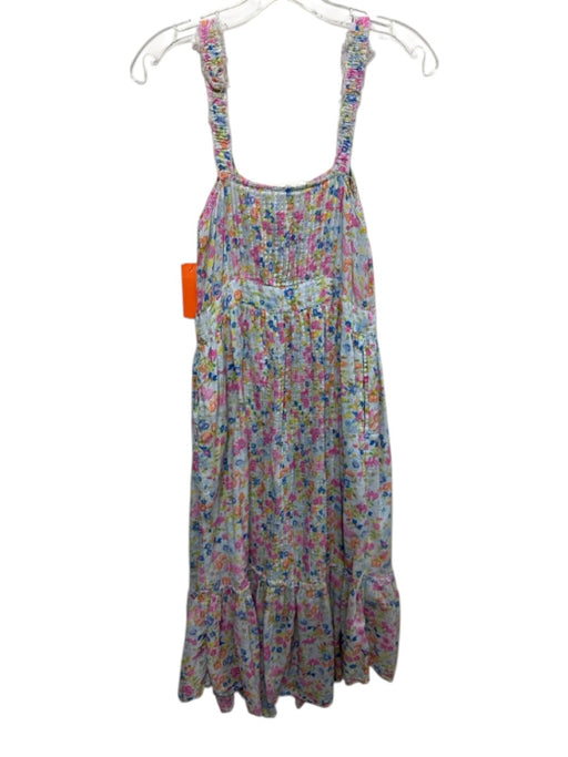 Loveshackfancy Size 2 Multicolor Cotton Pleat Detail Tiered Sleeveless Dress Multicolor / 2