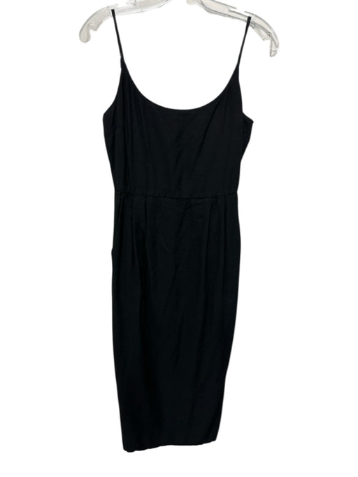 Jenni Kayne Size S Black Viscose & Polyamide Sleeveless Pockets Back Zip Dress Black / S