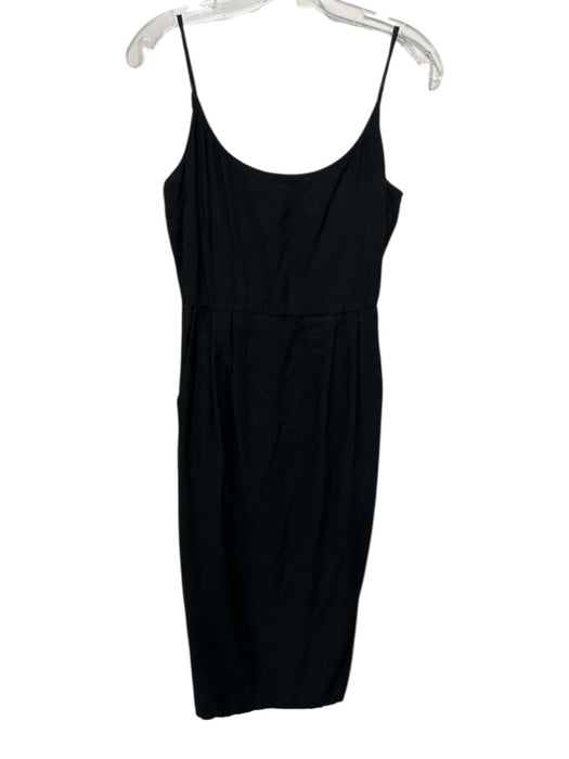 Jenni Kayne Size S Black Viscose & Polyamide Sleeveless Pockets Back Zip Dress Black / S