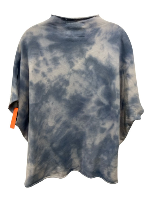 Frank & Eileen Size One Size Blue & Grey Cotton Tie Dye Capelet Sweatshirt Blue & Grey / One Size