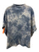 Frank & Eileen Size One Size Blue & Grey Cotton Tie Dye Capelet Sweatshirt Blue & Grey / One Size