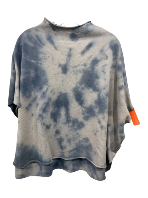 Frank & Eileen Size One Size Blue & Grey Cotton Tie Dye Capelet Sweatshirt Blue & Grey / One Size