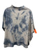Frank & Eileen Size One Size Blue & Grey Cotton Tie Dye Capelet Sweatshirt Blue & Grey / One Size