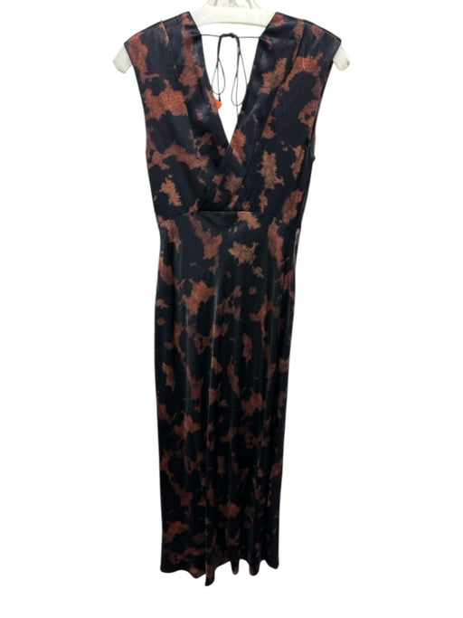 Rails Size XS Black & Red Rayon & Viscose Satin Sleeveless Pleated Dress Black & Red / XS