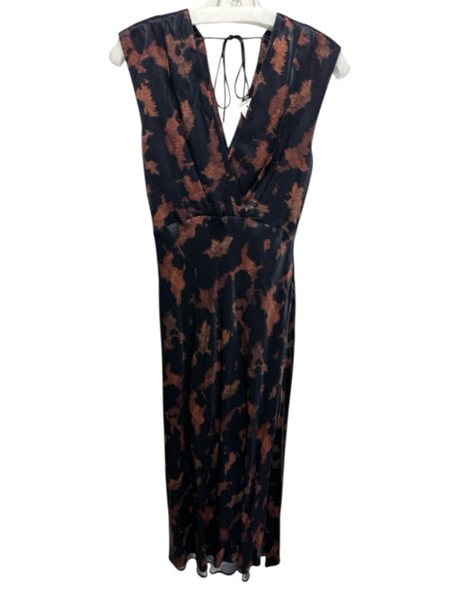 Rails Size XS Black & Red Rayon & Viscose Satin Sleeveless Pleated Dress Black & Red / XS