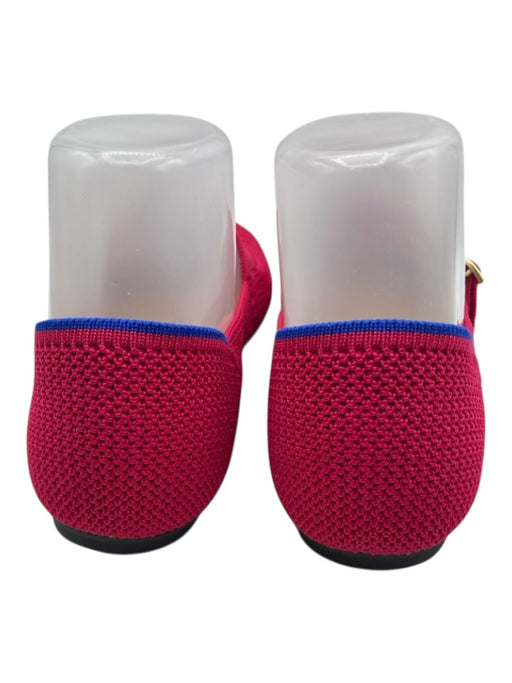 Rothy's Shoe Size 6.5 Magenta Pink Textile Double Strap Perforated Flats Magenta Pink / 6.5