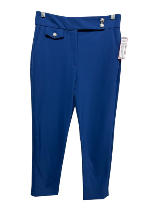 Veronica Beard Size 4 Blue Polyamide & Elastane Zip Fly Slim Fit High Rise Pants Blue / 4