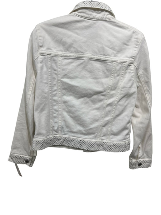 Zadig & Voltaire Size S White Cotton Rhinestone Embellished Button Front Jacket White / S