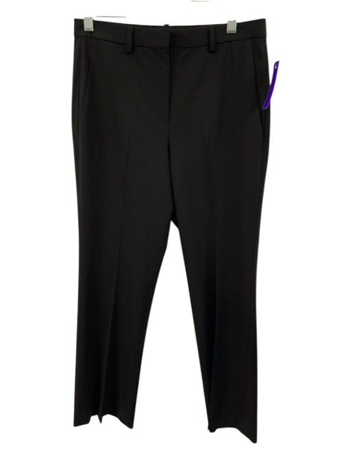 Theory Size 4 Black Wool Blend Trouser Belt Loops Hook & Zip Fly Pants Black / 4