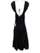 Free People Size Est S Black Cotton Puff Cap Sleeve Tie Detail Open Back Dress Black / Est S