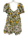 Farm Rio Size XS White, Green & Yellow Cotton Botanical Fruit Print Dress White, Green & Yellow / XS