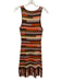 Rails Size S Brown, Beige & Pink Cotton Blend Knit Stripe Sleeveless Dress Brown, Beige & Pink / S