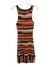 Rails Size S Brown, Beige & Pink Cotton Blend Knit Stripe Sleeveless Dress Brown, Beige & Pink / S