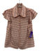Alice + Olivia Size S Pink, Purple & Multi Silk Tiered Ruffle Cap Sleeve Top Pink, Purple & Multi / S