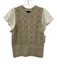 Rails Size S Cream White & Beige Wool Blend Fabric Block Knit Eyelet Sleeve Top Cream White & Beige / S