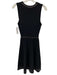 Sandro Size 1/XS Black Viscose Blend Knit A Line Grommets Above Knee Dress Black / 1/XS