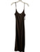 Jenni Kayne Size S Brown Polyester Satin Maxi Scoop Neck Slip Dress Brown / S