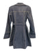 Cinq a Sept Size 4 Dark Wash Cotton Blend Denim Zip Front Mini Moto Dress Dark Wash / 4