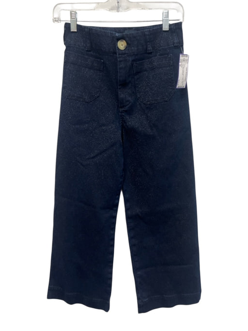 Maeve Size 26 Navy Blue Cotton Blend Glitter Wide Leg Crop Jeans Navy Blue / 26