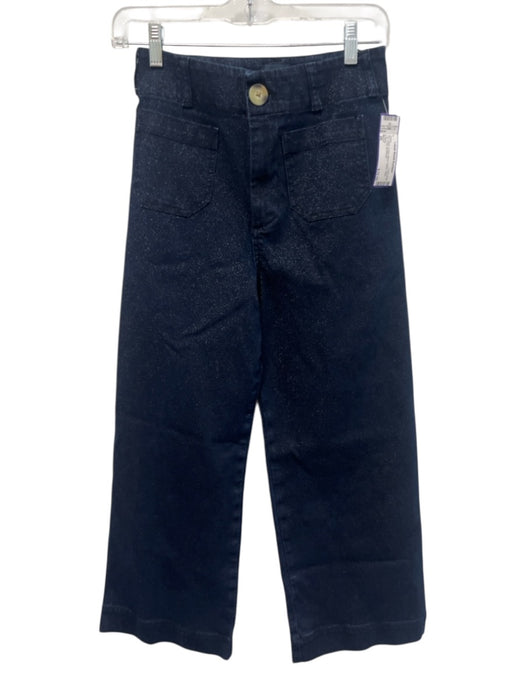 Maeve Size 26 Navy Blue Cotton Blend Glitter Wide Leg Crop Jeans Navy Blue / 26