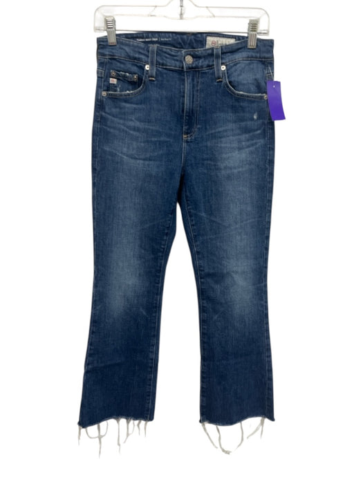 Adriano Goldschmied Size 27 Medium Wash Cotton Blend Distressed Whiskering Jeans Medium Wash / 27
