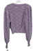 Free People Size XS Purple Cotton Blend Diamond Knit V Neck Cropped Cardigan Purple / XS